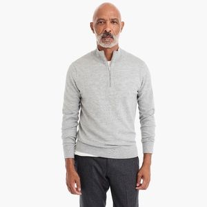 J.Crew navy Merino Wool Quarter Zip: Medium